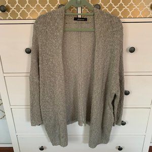 Olivaceous oversized knit cardigan